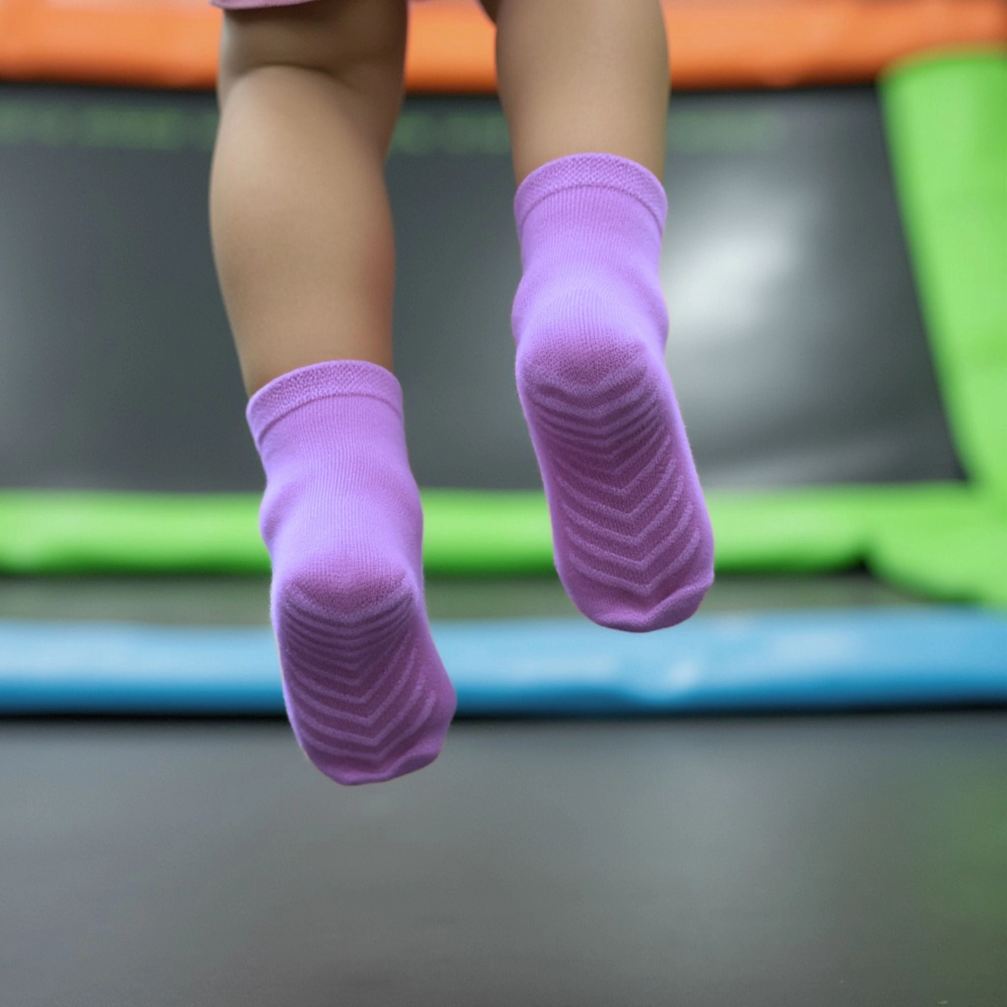 Cozy Grip Crew Socks for Little Feet 4 Pack